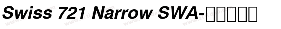 Swiss 721 Narrow SWA字体转换